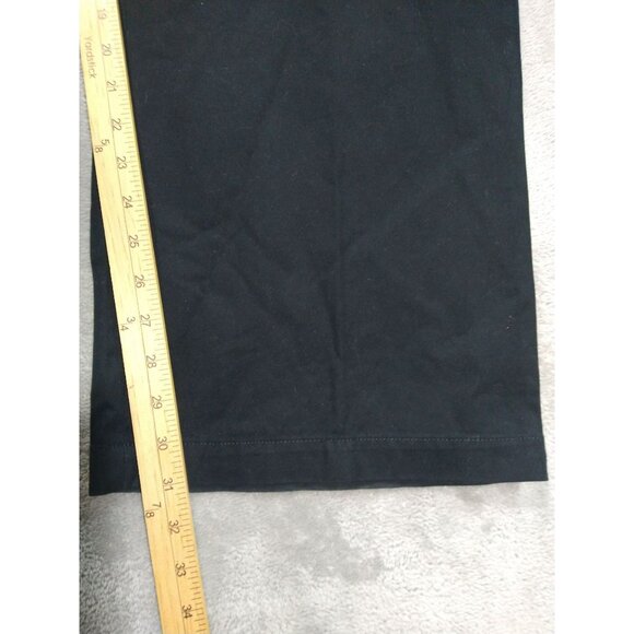Banana Republic Pants Mens 40x32 Black Chino Dawson Wide Leg Flat Front Cotton - Picture 5 of 10